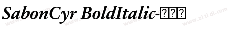 SabonCyr BoldItalic字体转换 SabonCyr BoldItalic字体转换